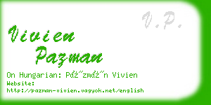 vivien pazman business card